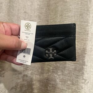 Tory Burch Black Quilted Card Case